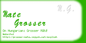 mate grosser business card